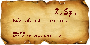 Kővágó Szelina névjegykártya